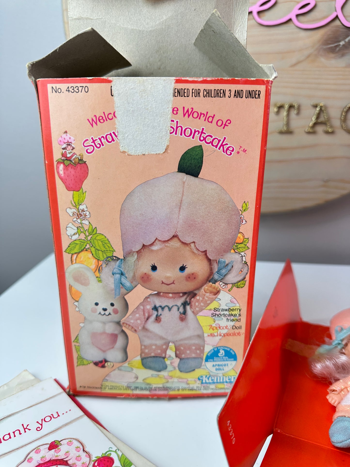 1980 Kenner Strawberry Shortcake Apricot with Hopsalot Doll