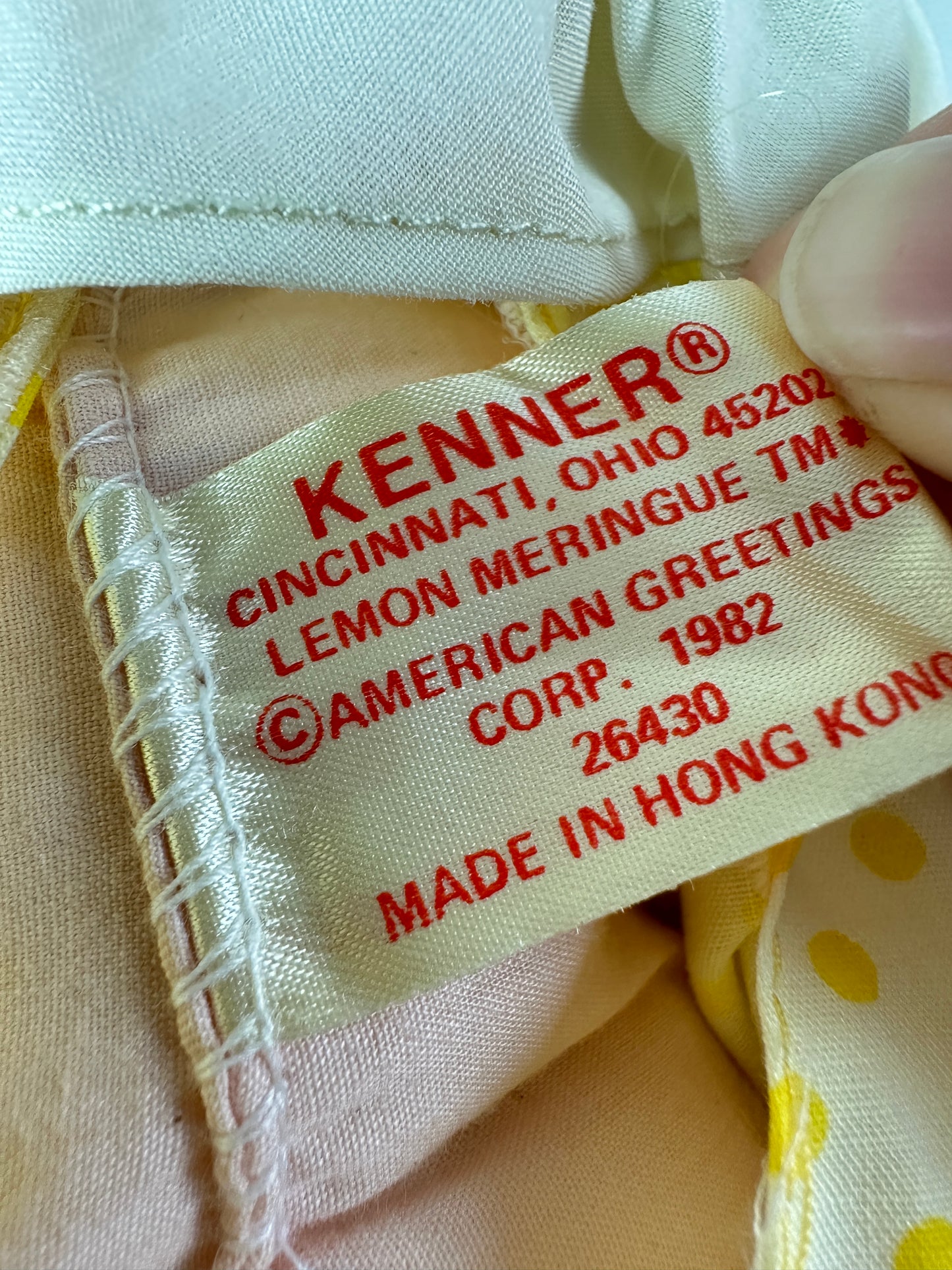 1982 Kenner Strawberry Shortcake Lemon Meringue Blow Kiss Baby Doll