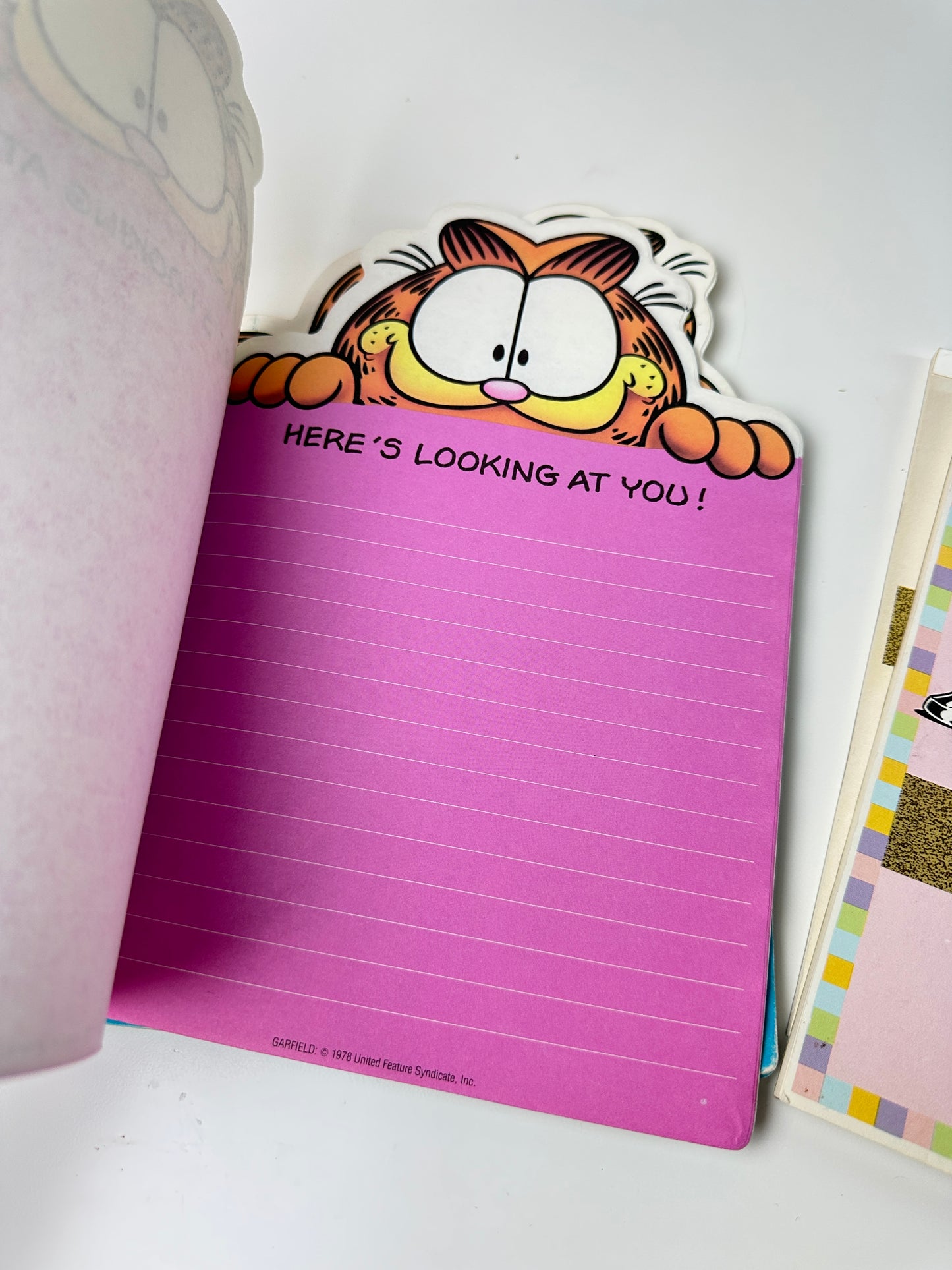1980s Mead Garfield Stationary Notebooks 10" x 6" [Lot of Two]