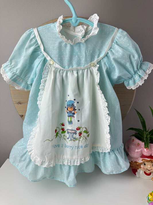1980s Strawberry Shortcake Blueberry Muffin Toddler Dress