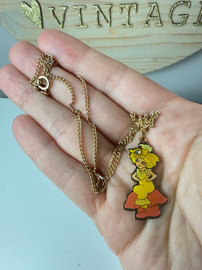 1983 H. Eldon DKP Rose Petal Place Daffodil Necklace