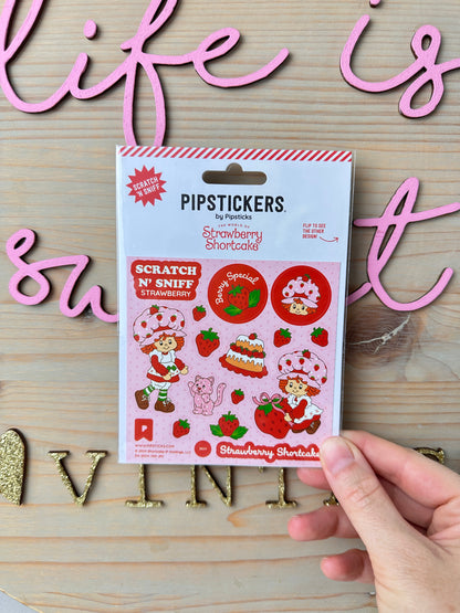 Strawberry Shortcake & Custard Scratch 'n Sniff Stickers [Pipsticks]
