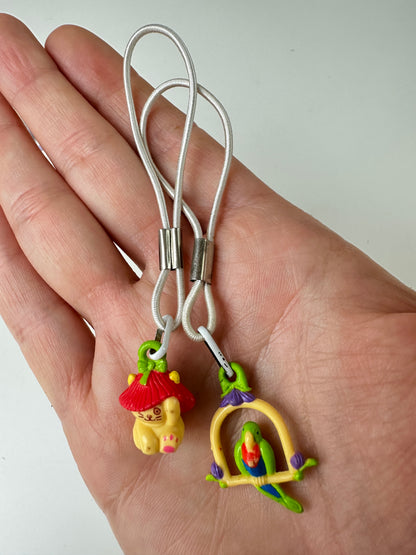 1980s Hasbro Charmkins Poppy & Crocus with Elastics