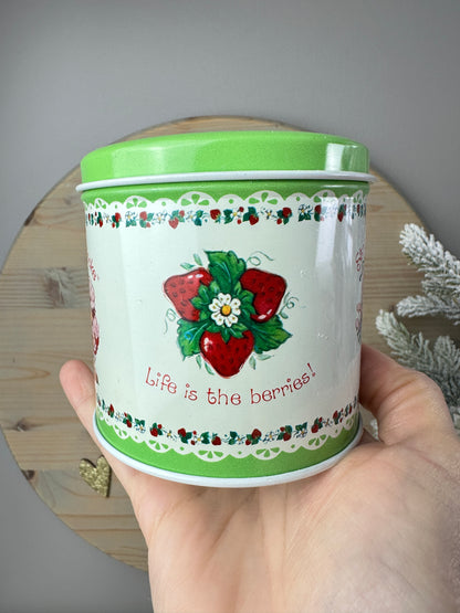 1980s Strawberry Shortcake Green Tin