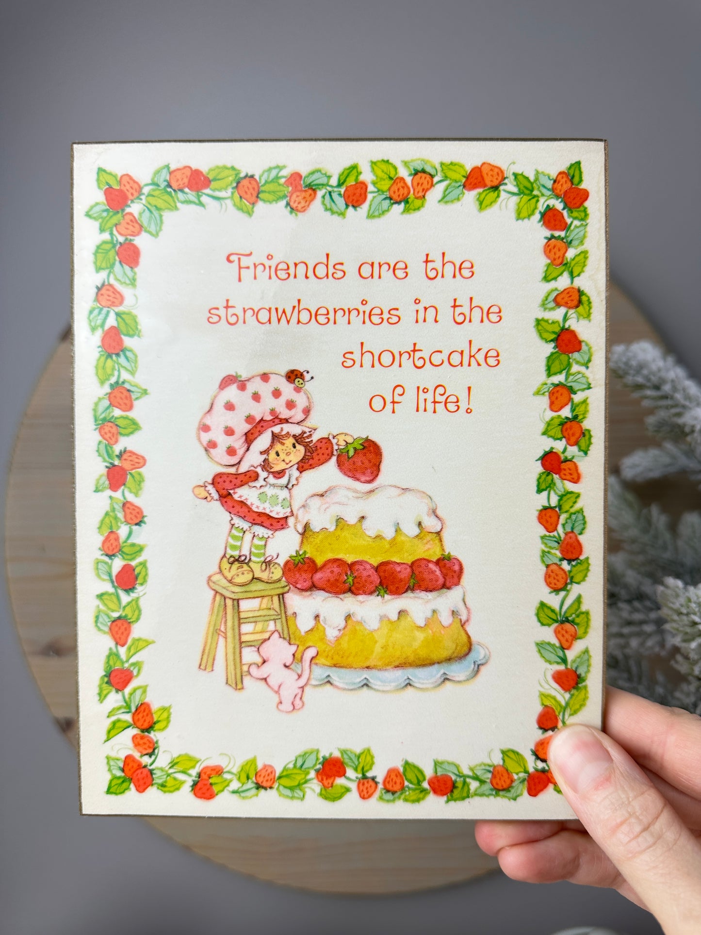 1980s AGC Strawberry Shortcake Decorative Picture
