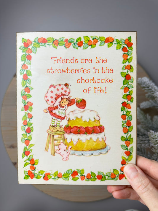1980s AGC Strawberry Shortcake Decorative Picture
