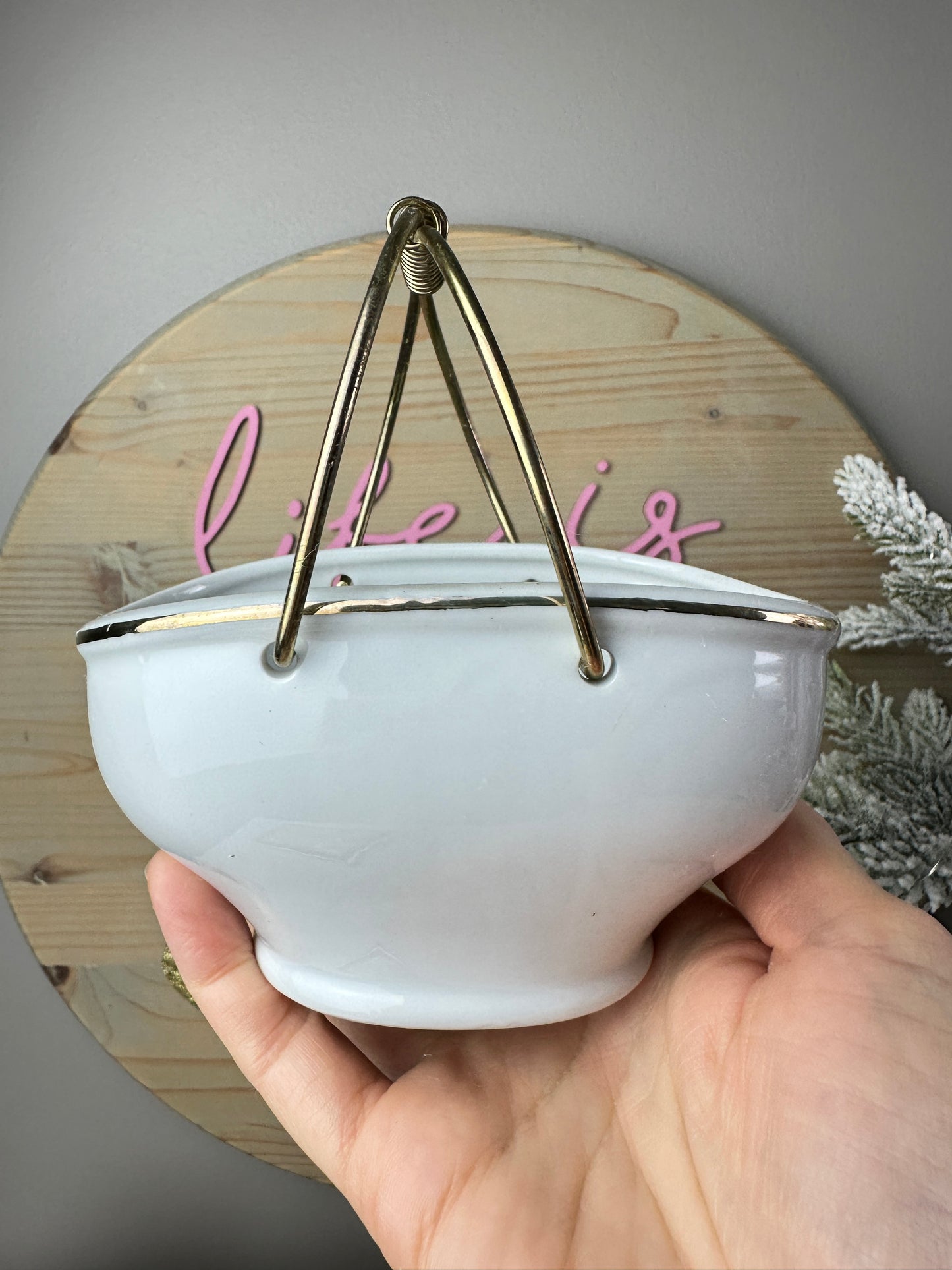 1980s Strawberry Shortcake Designer's Collection Fine Porcelain Basket