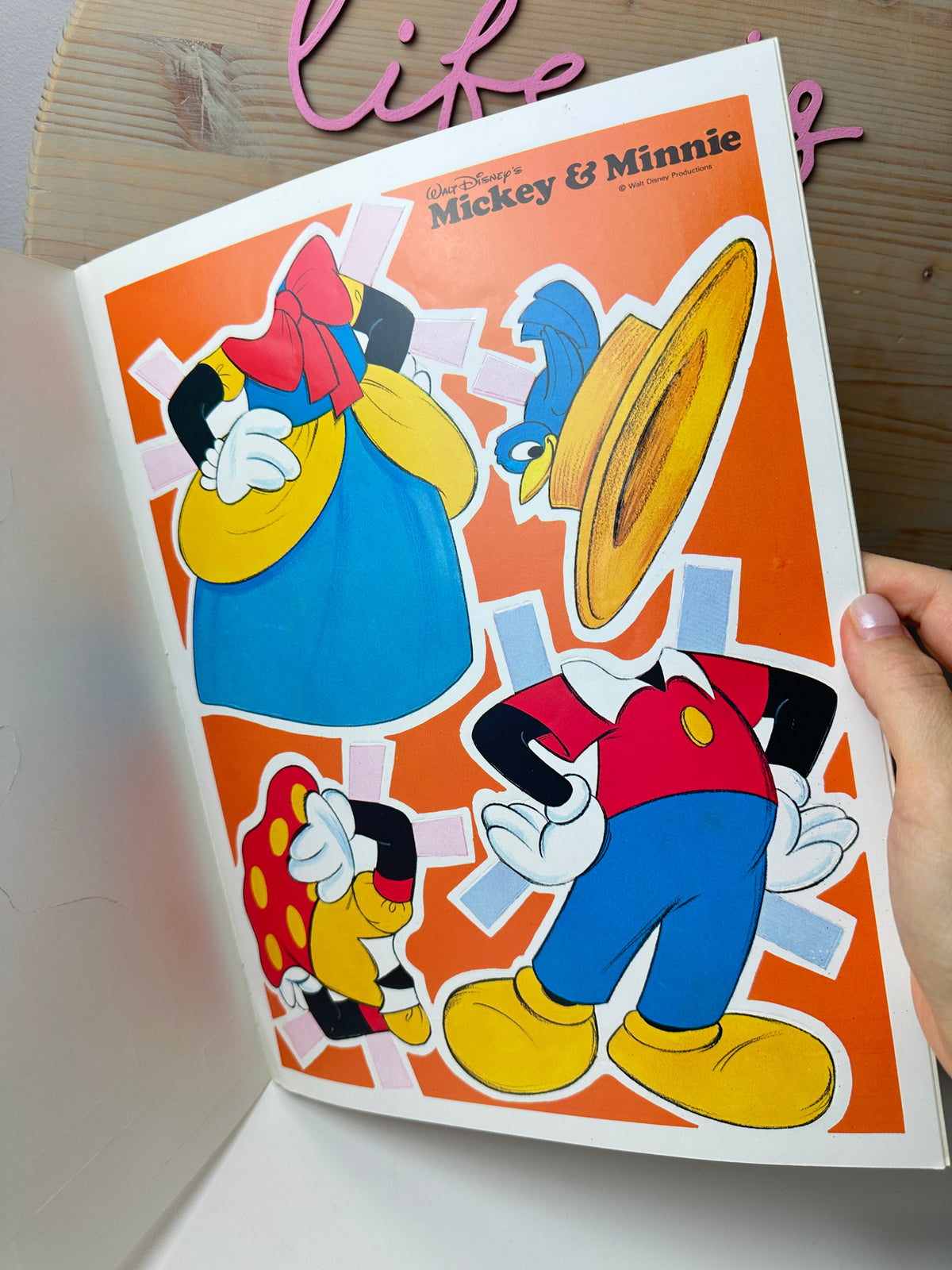 1983 Golden Disney Mickey and Minnie Paperdoll Book Unused