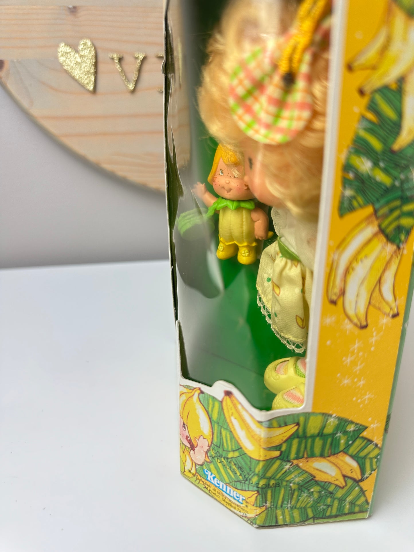 1985 Kenner Strawberry Shortcake Banana Twirl with Banana Berrykin Doll MIB *Berry Vault*