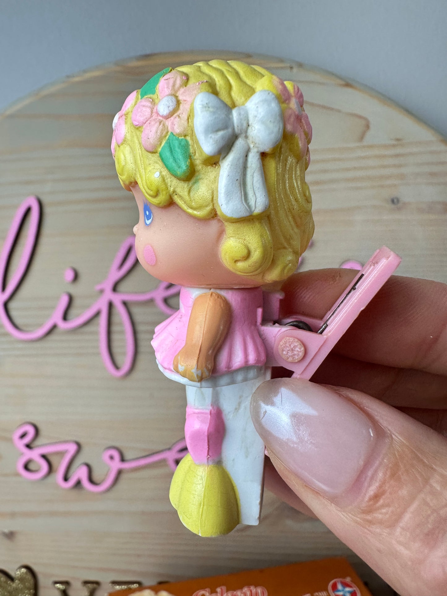 1980s Hasbro Charmkins Lady Slipper Doll Clip