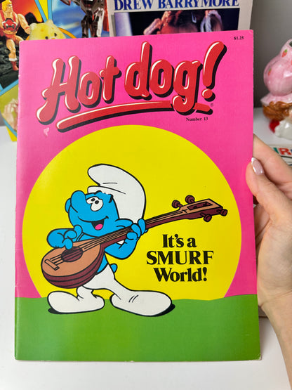 1980s Hot Dog! Magazine Lot with Posters, Baseball Cards, & Stickers