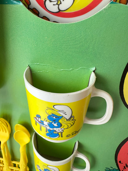 1983 Smurfs Smurfette Tea Service MIB