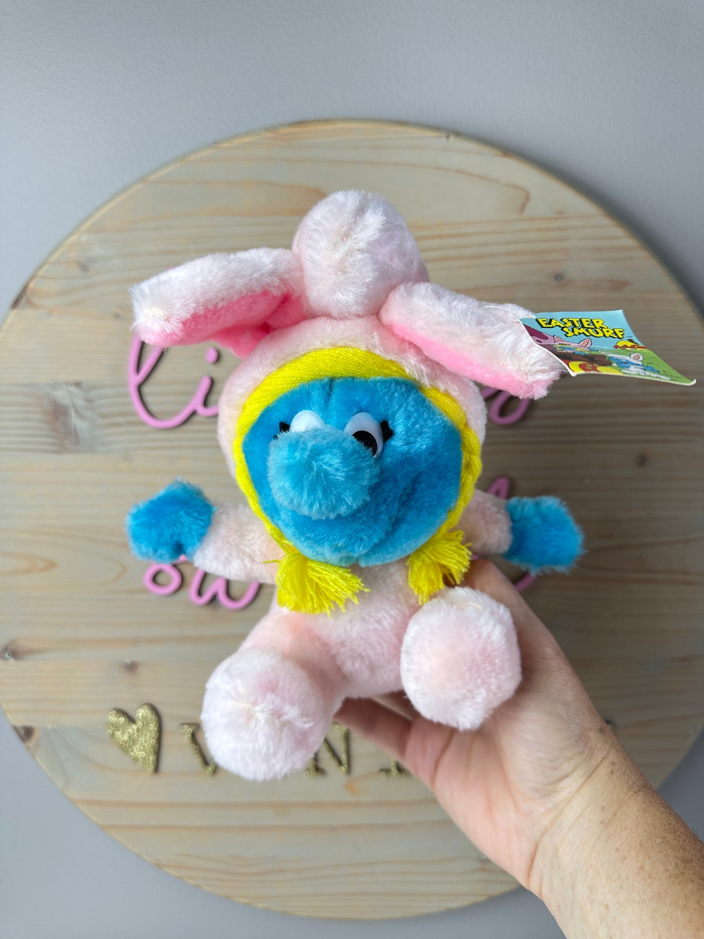 1983 Peyo Wallace Berrie Easter Smurfette Plush Unused