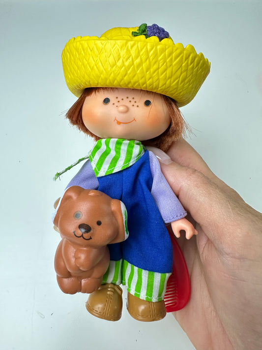 1982 Kenner Strawberry Shortcake Huckleberry Pie with Pupcake Doll