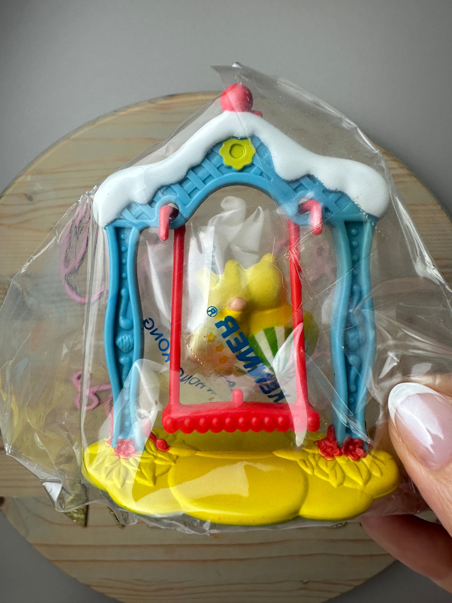 1983 Kenner Strawberry Shortcake Butter Cookie with Jelly Bear on a Swing Deluxe Miniature MIP