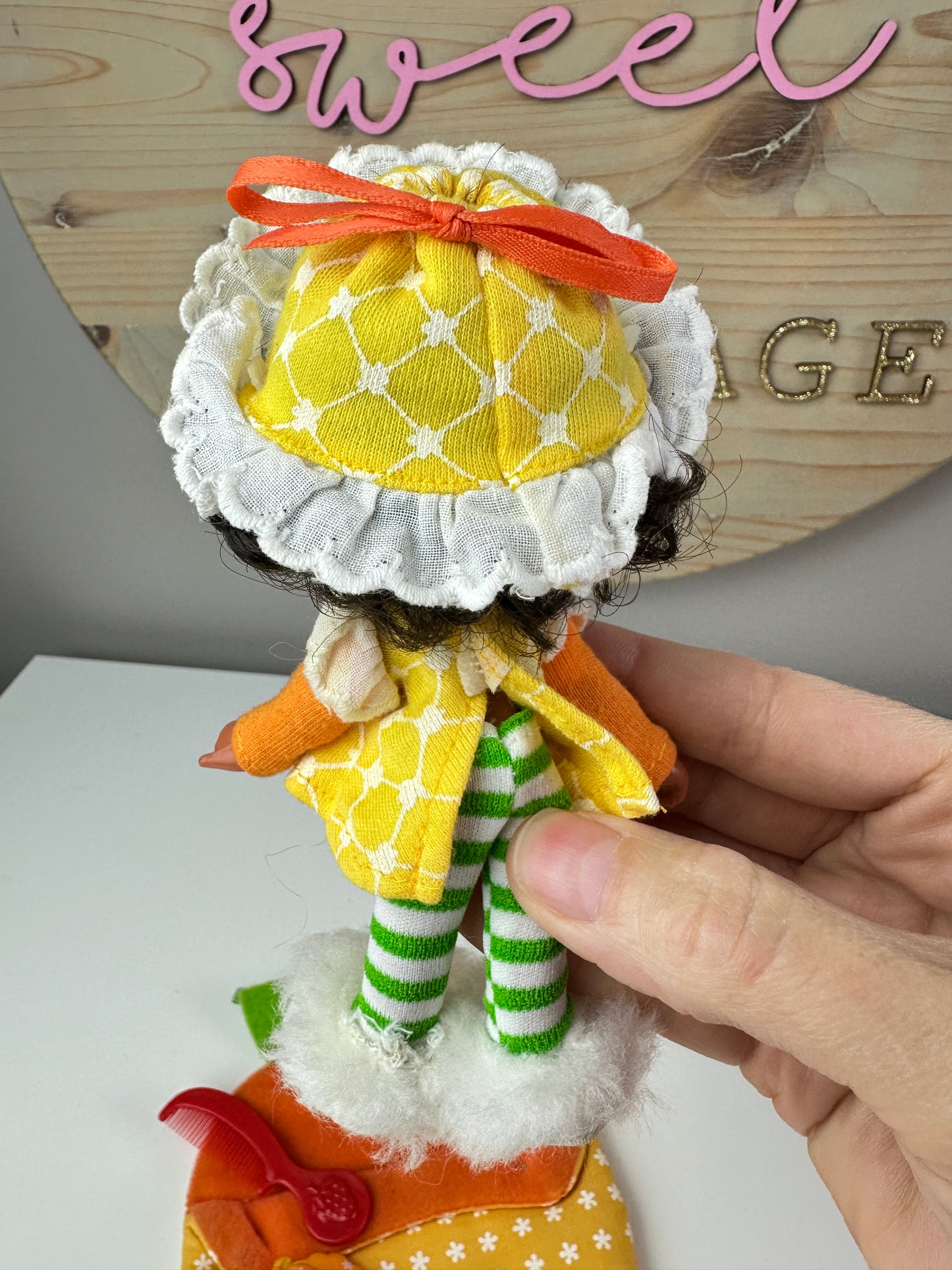 1984 Kenner Strawberry Shortcake Orange Blossom Sweet Sleeper Doll with Sleeping Bag