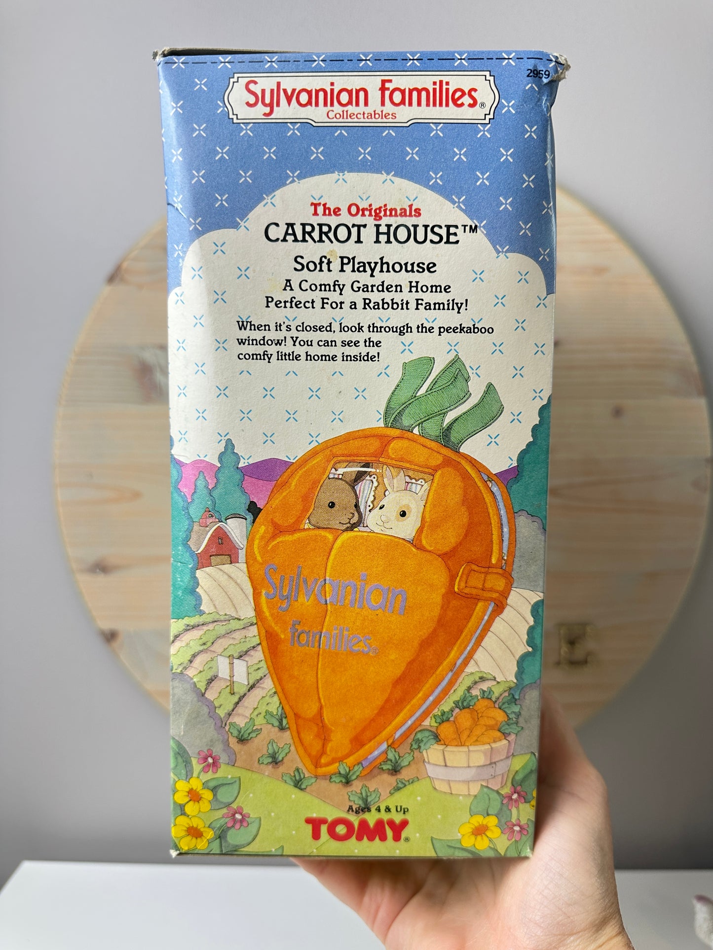1980s Tomy Sylvanian Families Timbertop Family + Carrot House