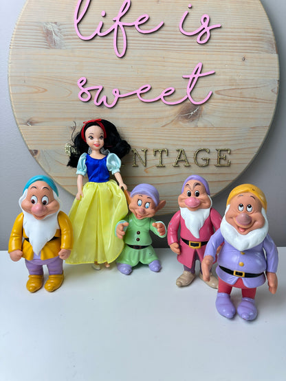 1990s Disney Snow White and Dwarves Dolls