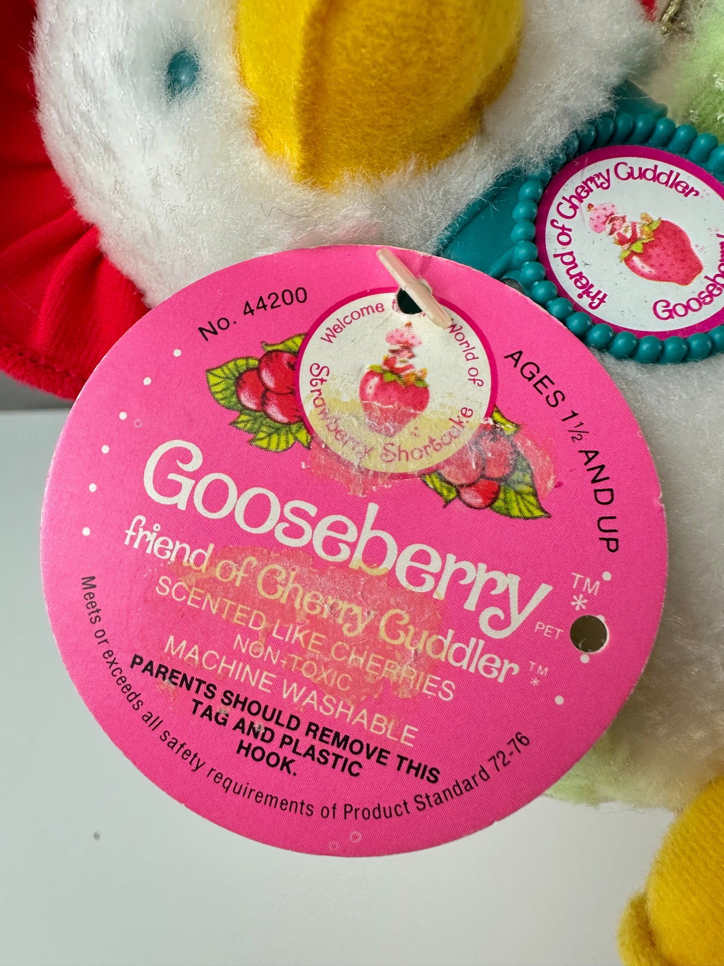 1982 Kenner Strawberry Shortcake Gooseberry Plush with Tag *Berry Vault*