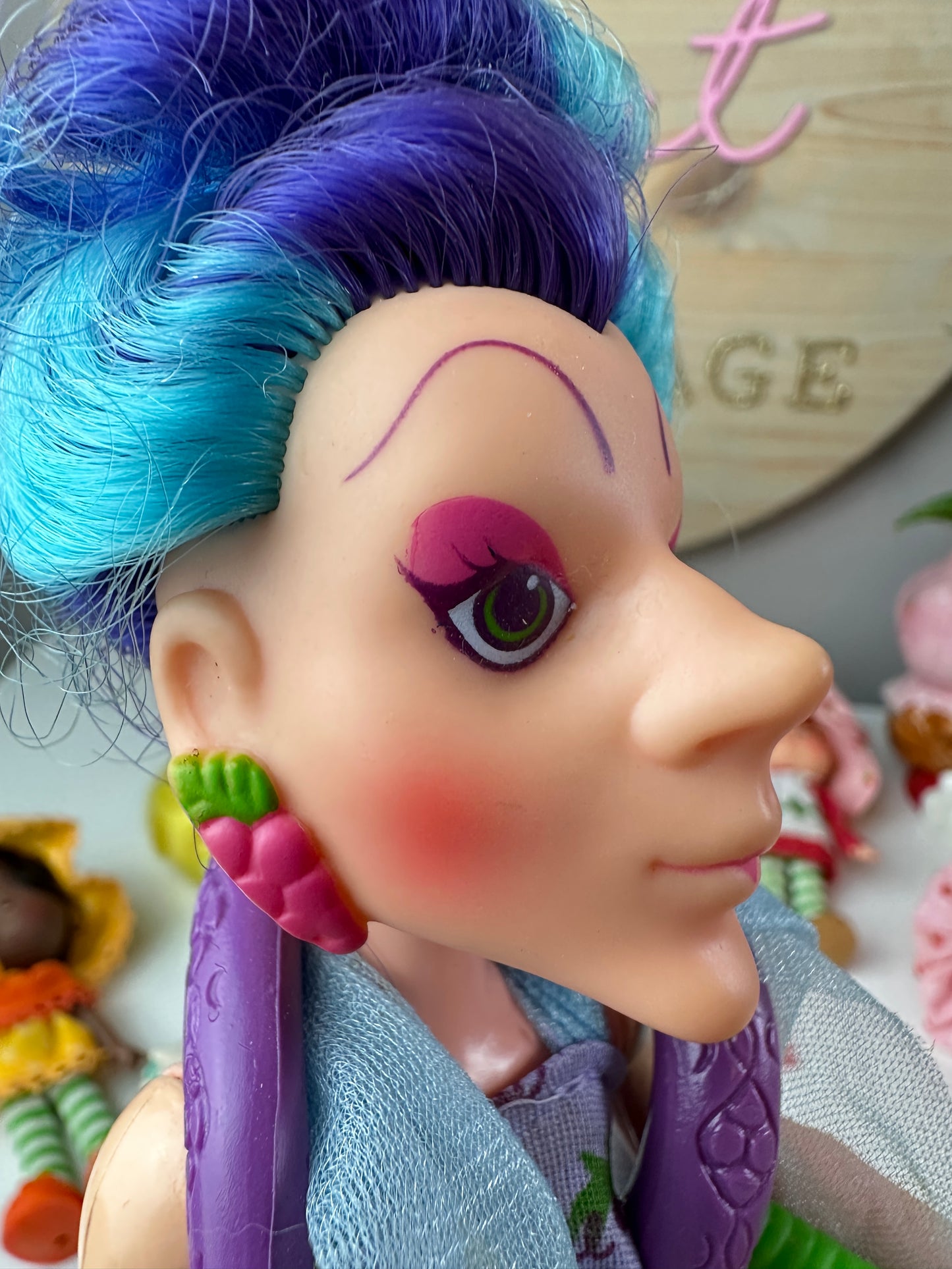 1982 Kenner Strawberry Shortcake Sour Grapes with Dregs Doll