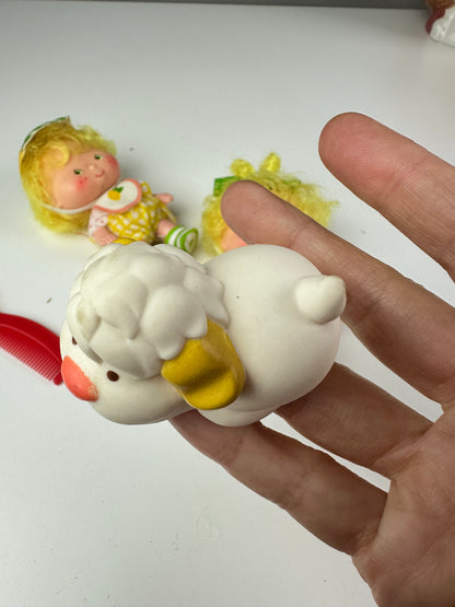 1983 Kenner Strawberry Shortcake Lem and Ada with Sugarwoofer Dolls