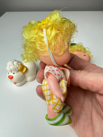 1983 Kenner Strawberry Shortcake Lem and Ada with Sugarwoofer Dolls