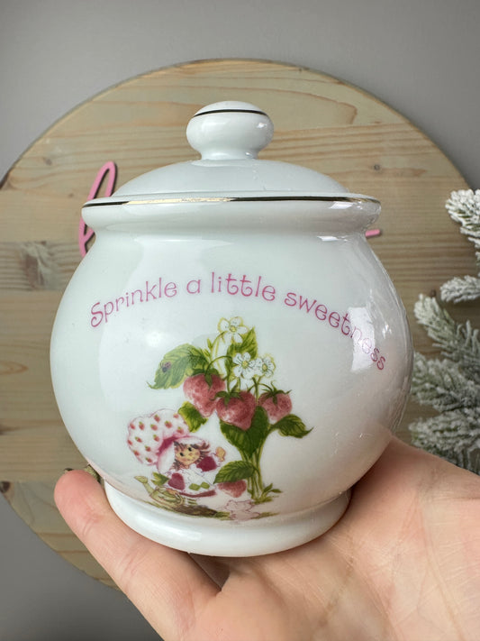 1980s Strawberry Shortcake Designer's Collection Fine Porcelain Sugar