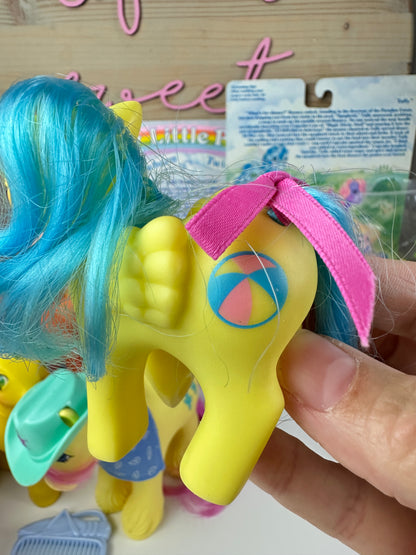 1980s Hasbro My Little Pony First Tooth Bouncy with Accessories