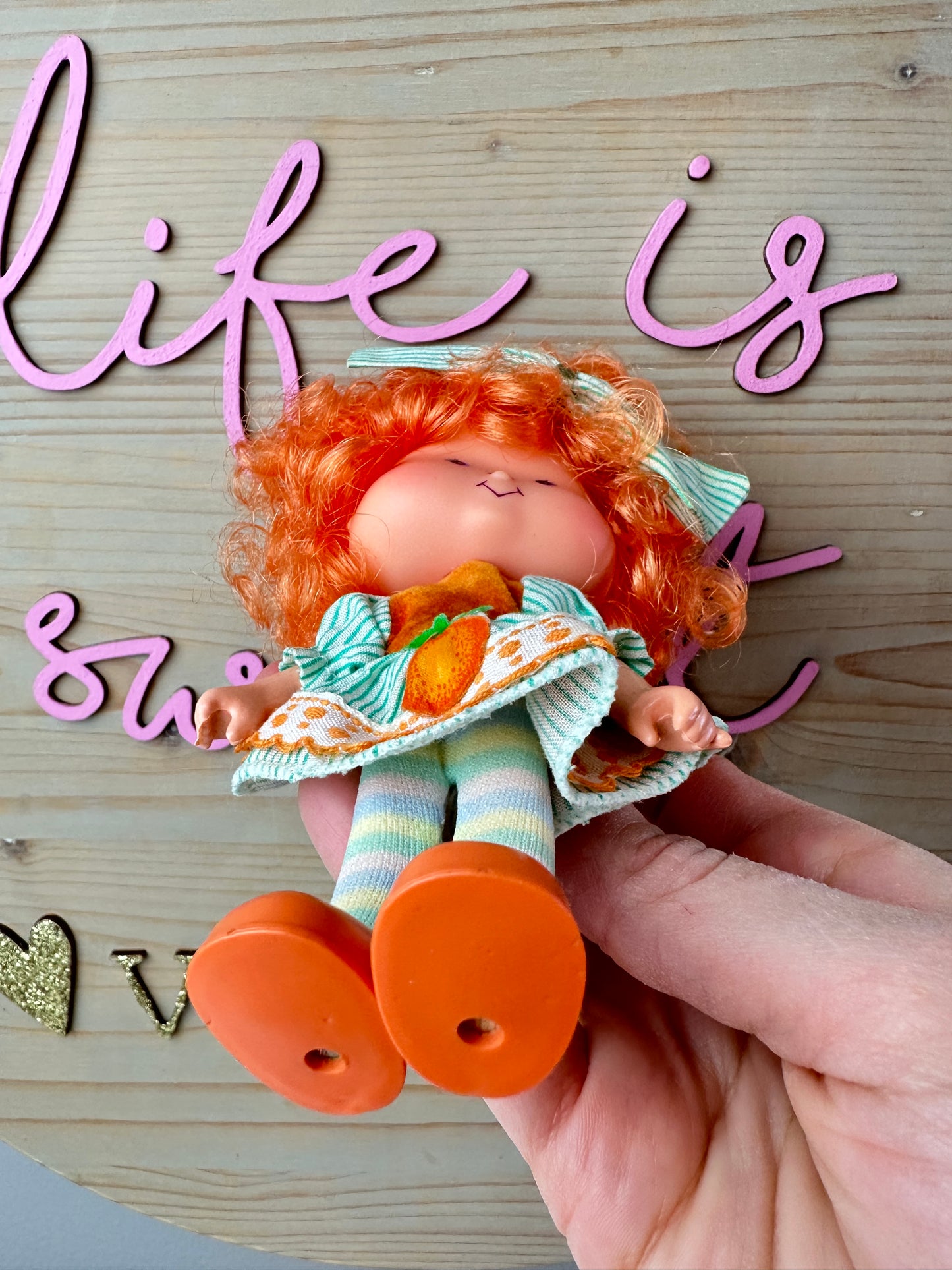 1980s Estrela Coleção Moranguinho Strawberry Shortcake Little Orange "Knot of Ribbon" Doll