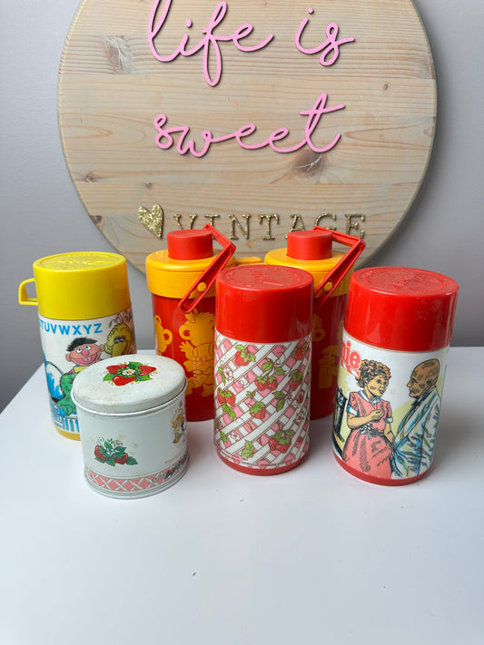 1980s Aladdin & Bambola Thermos Drink Dispenser Lot