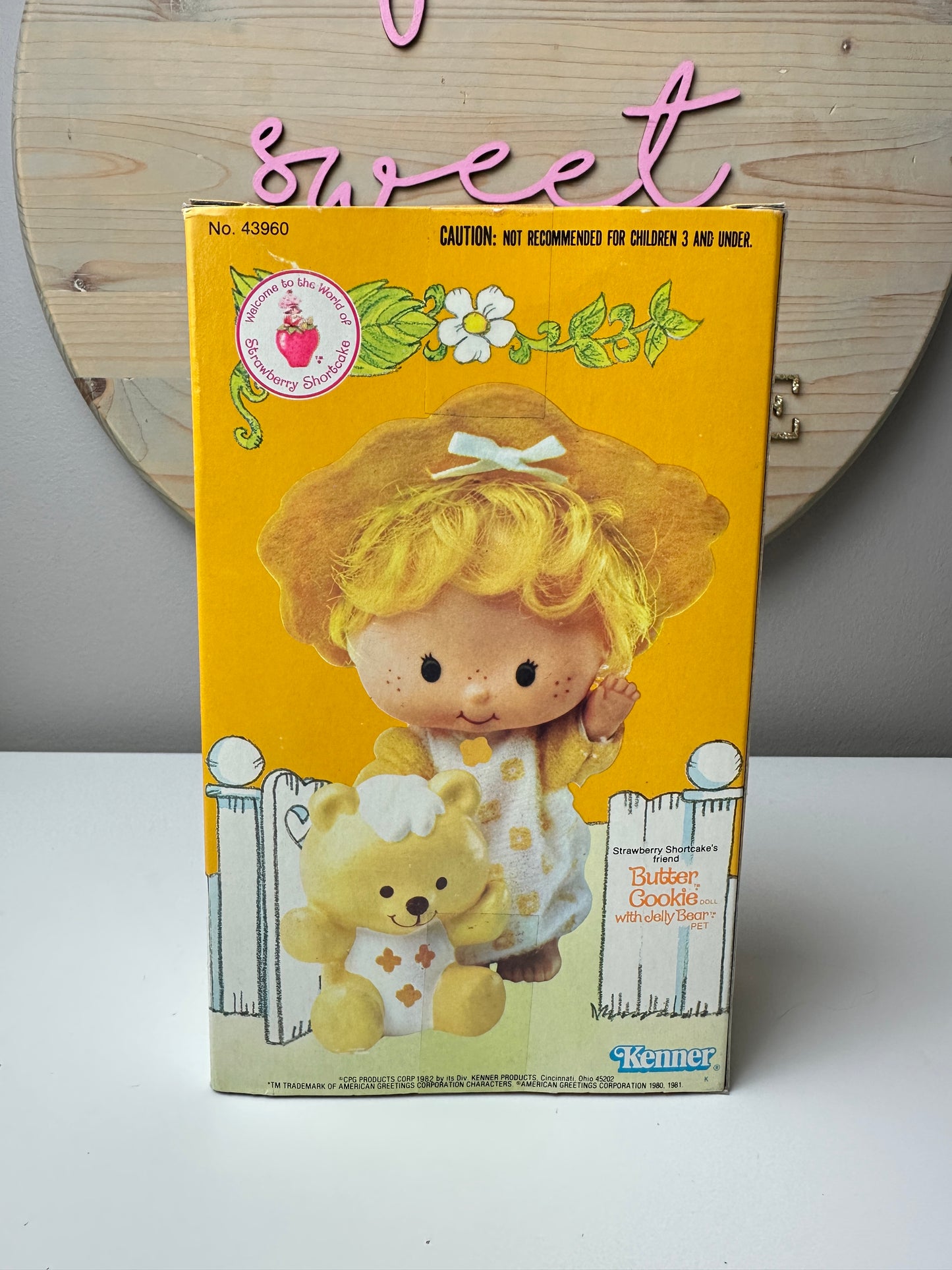 1982 Kenner Strawberry Shortcake Butter Cookie with Jelly Bear Doll NRFB Factory Sealed