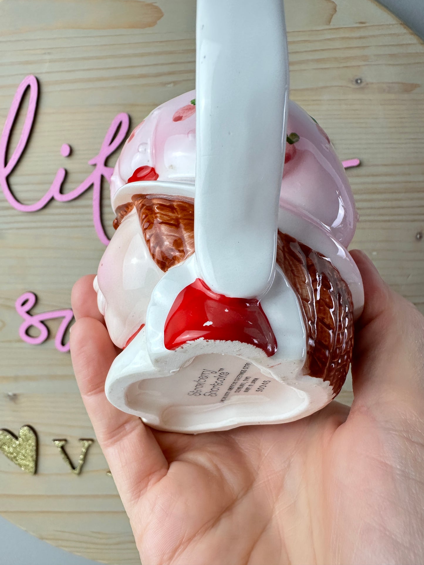1983 AGC Strawberry Shortcake Figural Head Porcelain Mug