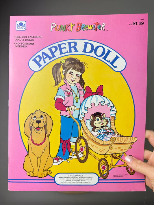 1986 Golden Punky Brewster Paperdoll Book Unused