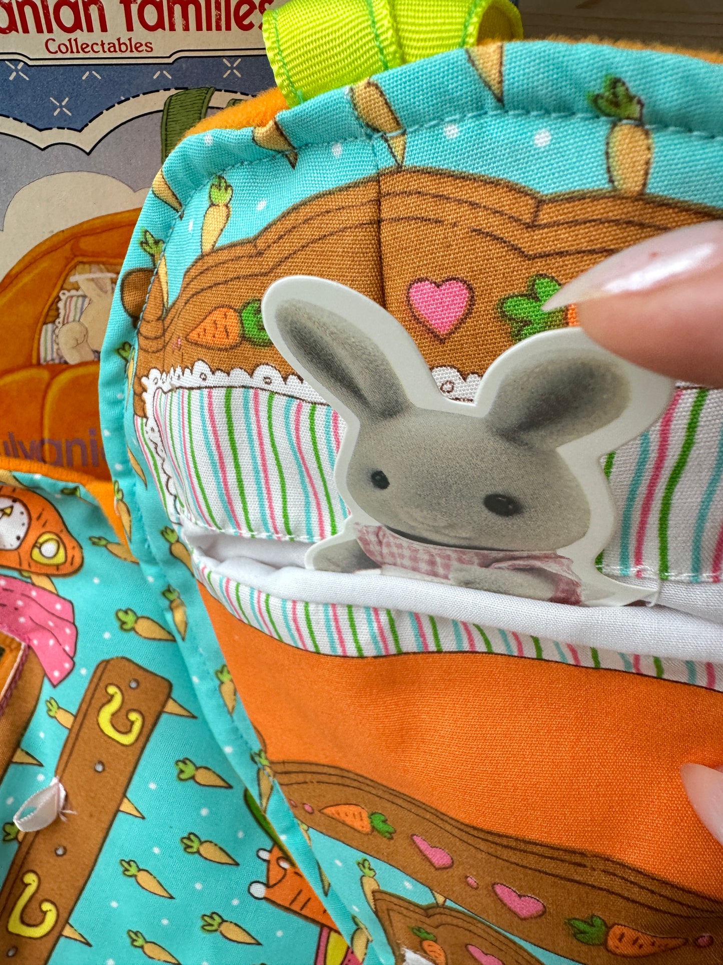 1980s Tomy Sylvanian Families Timbertop Family + Carrot House