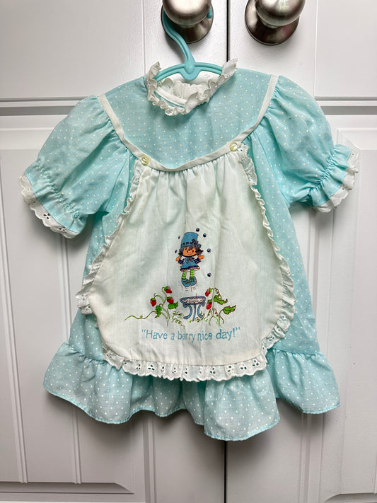 1980s Strawberry Shortcake Blueberry Muffin Toddler Dress