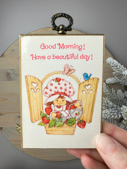 1980s AGC Strawberry Shortcake Small Decorative Picture