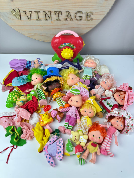 1980s Kenner Strawberry Shortcake Dolls, Pets, & Berry Wear Lot