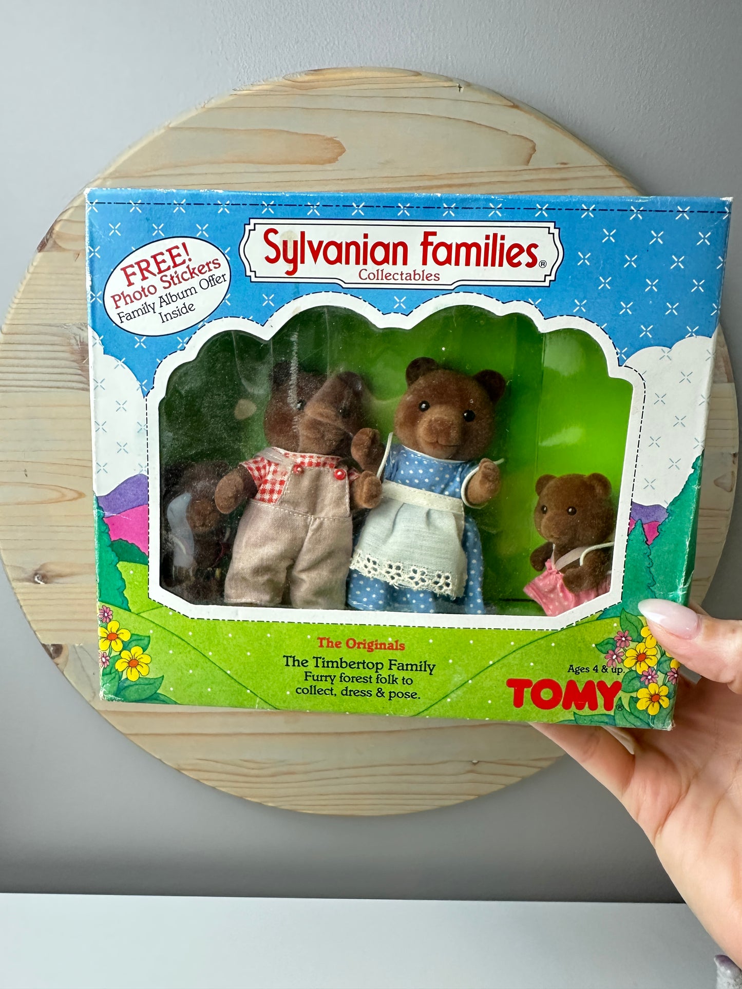 1980s Tomy Sylvanian Families Timbertop Family + Carrot House