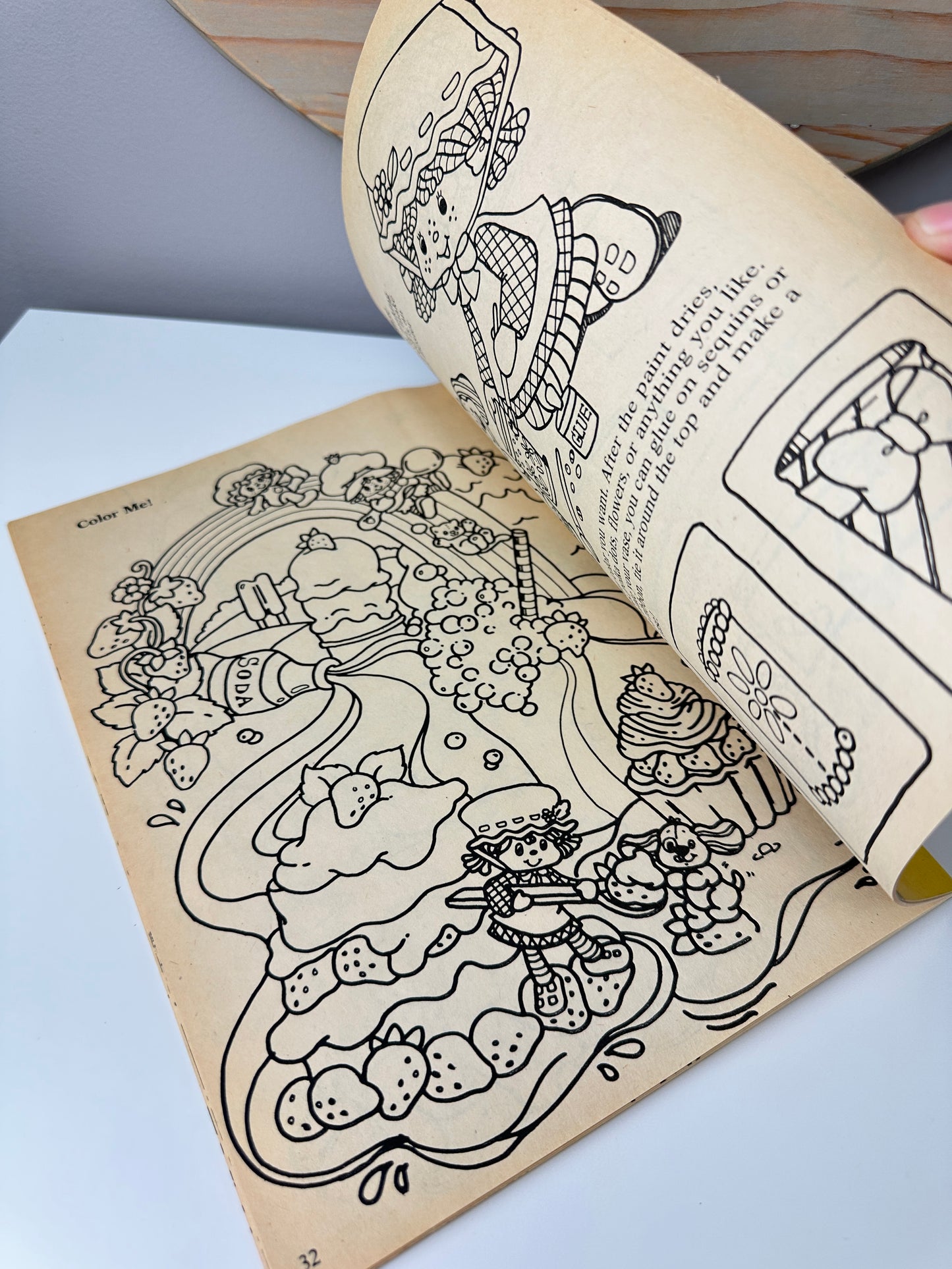 1982 Happy House AGC Strawberry Shortcake Busy Book Coloring & Activity Book