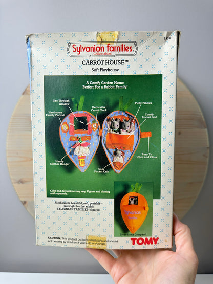 1980s Tomy Sylvanian Families Timbertop Family + Carrot House
