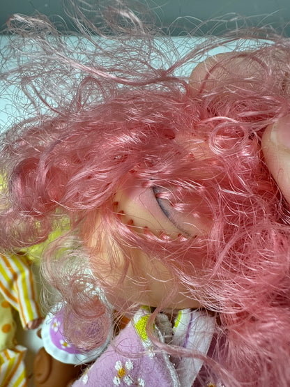 1984 Kenner Strawberry Shortcake Raspberry Tart with Sweet Sleeper Sweet Sleeper Doll