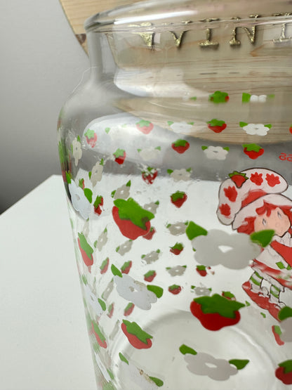 1980s AGC Strawberry Shortcake Glass Canister