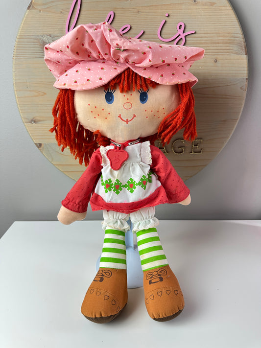 1980 Kenner JCPenney Strawberry Shortcake Rag Doll with Necklace
