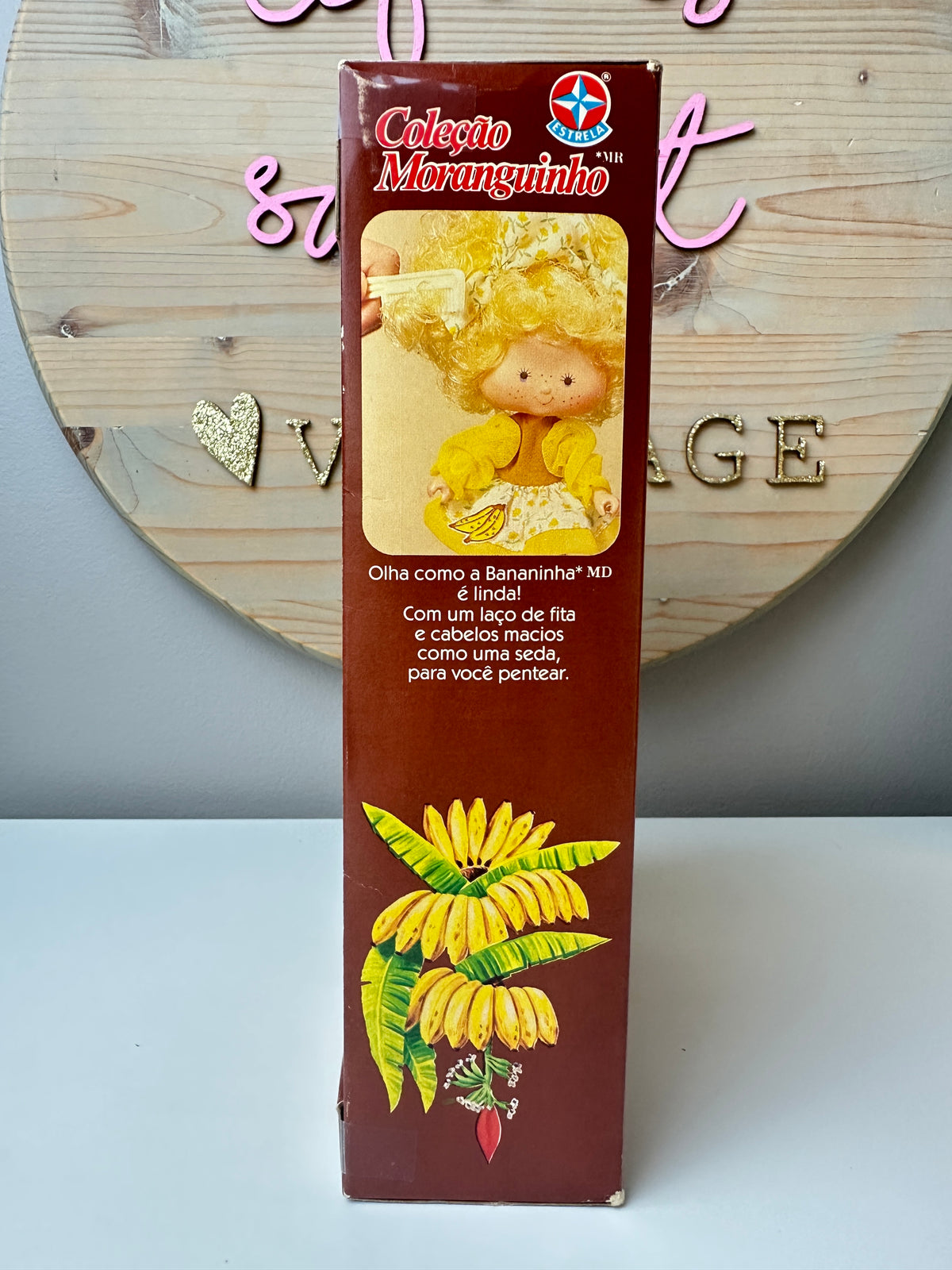 1980s Kenner Strawberry Shortcake Colecao Moranguinho Brazil Bananinha Doll MIB *Berry Vault*