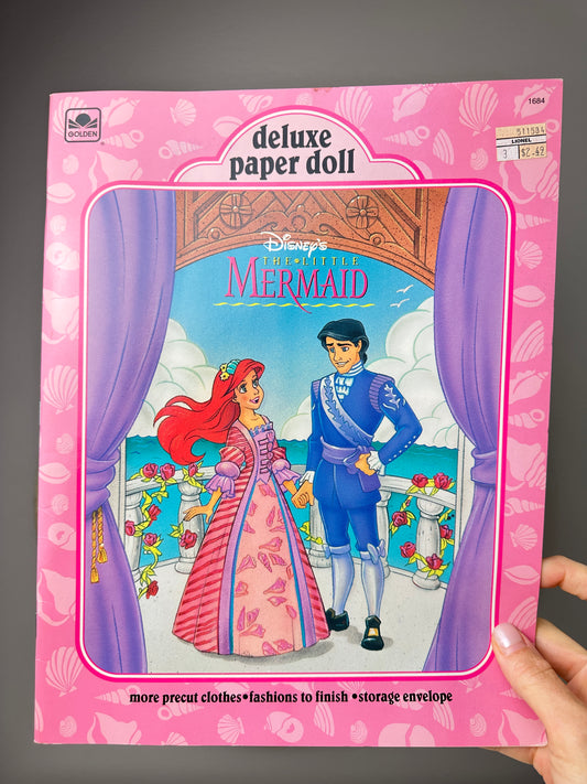 1992 Golden The Little Mermaid Paperdoll Book Unused