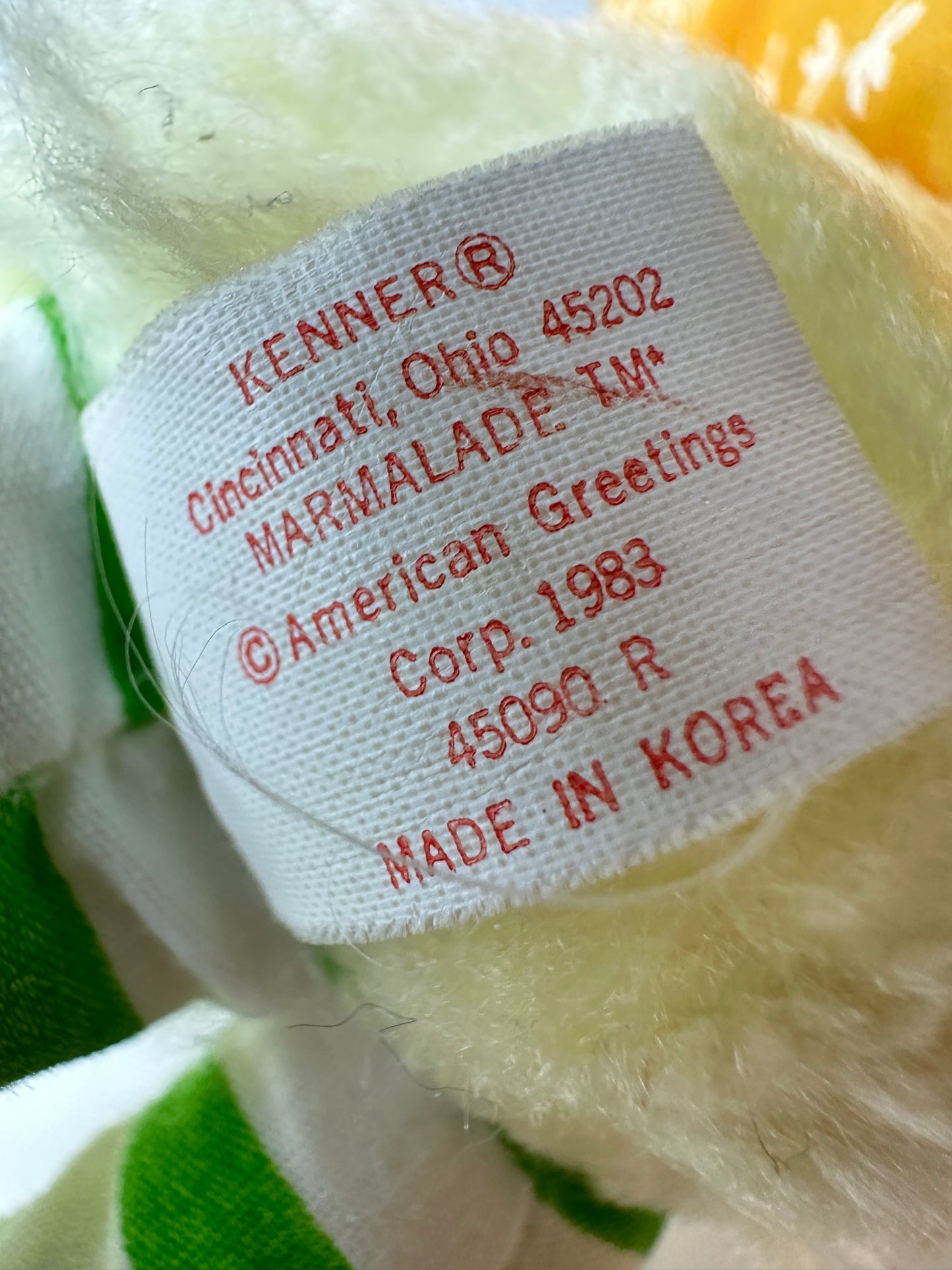 1983 Kenner Strawberry Shortcake Marmalade Plush [RARE]