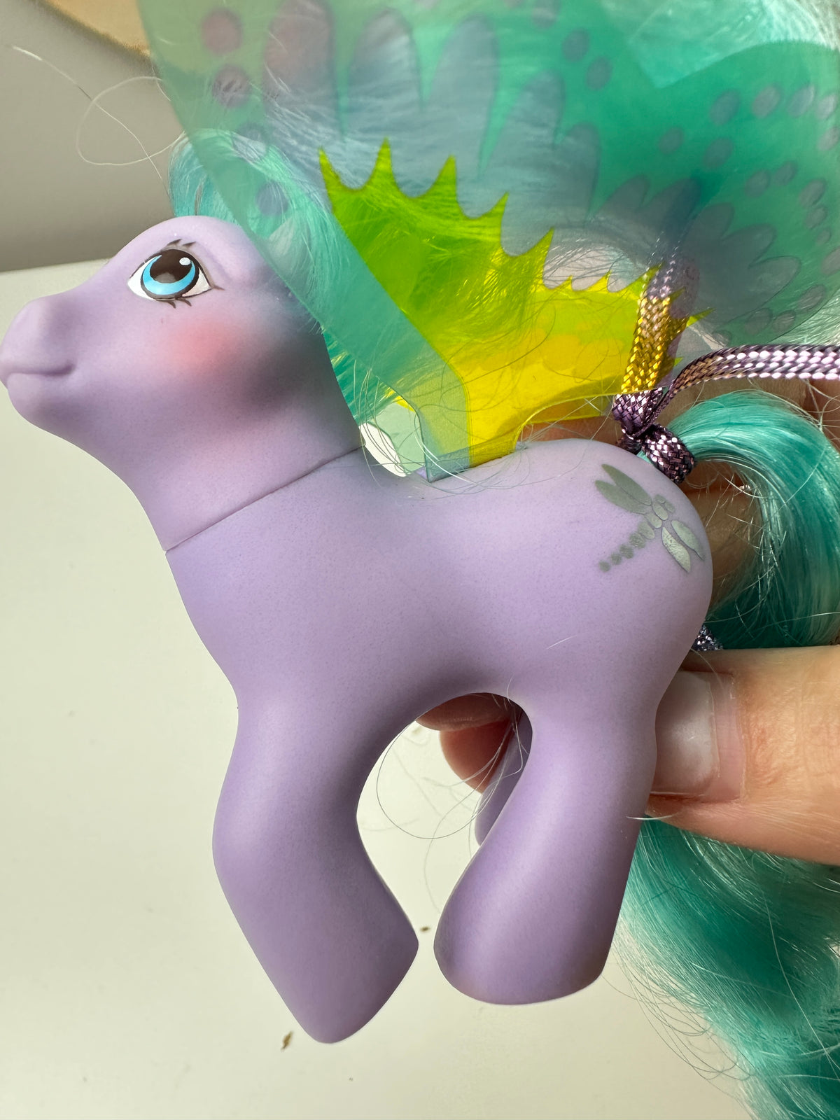 1980s Hasbro My Little Pony High Flyer Summerwing Pony with Ribbon