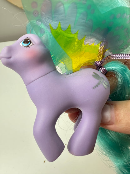 1980s Hasbro My Little Pony High Flyer Summerwing Pony with Ribbon