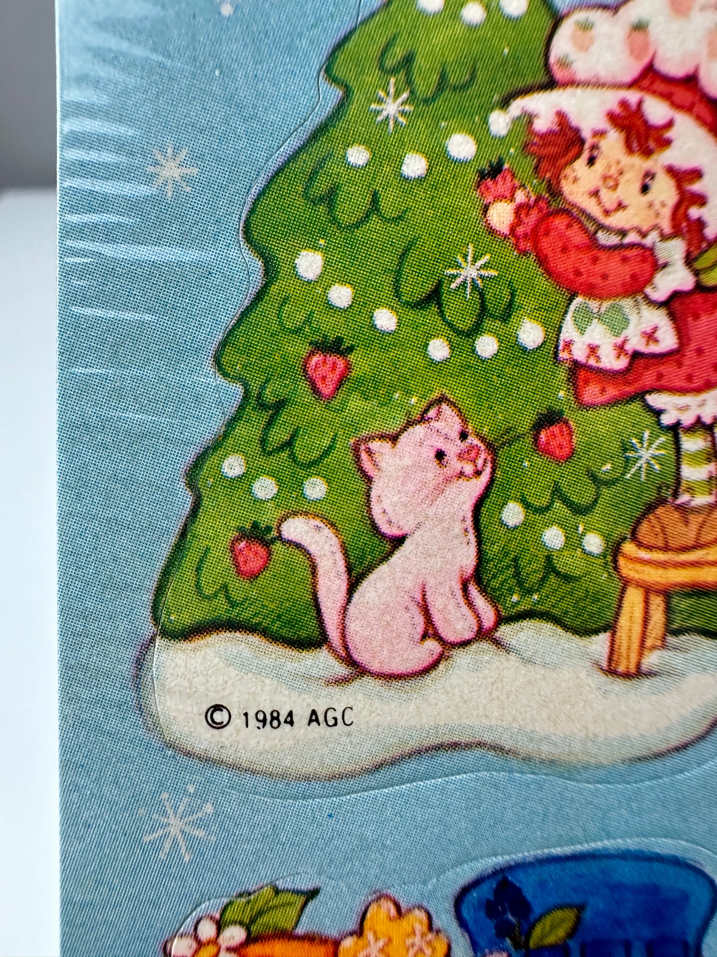 1984 American Greetings Strawberry Shortcake Holiday Stickers Four Sheets [SEALED]