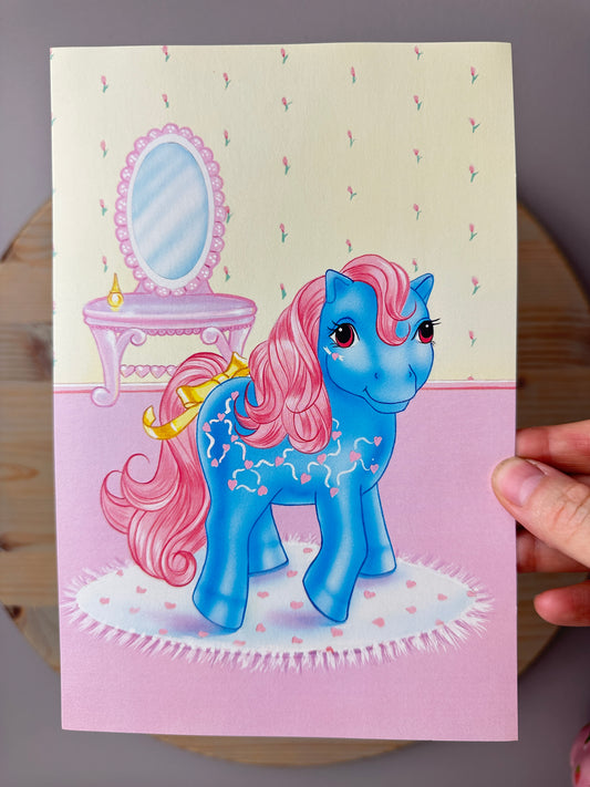1988 Hasbro G1 My Little Pony Dress-Up Card Art Print [Love Melody TAF]